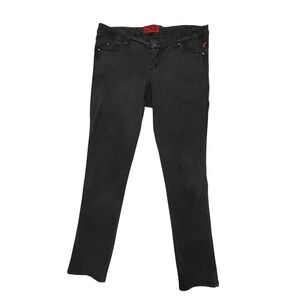 Tripp‎ NYC Black Wash Skinny Jeans Comfy New York Skull Details Juniors Size 20T